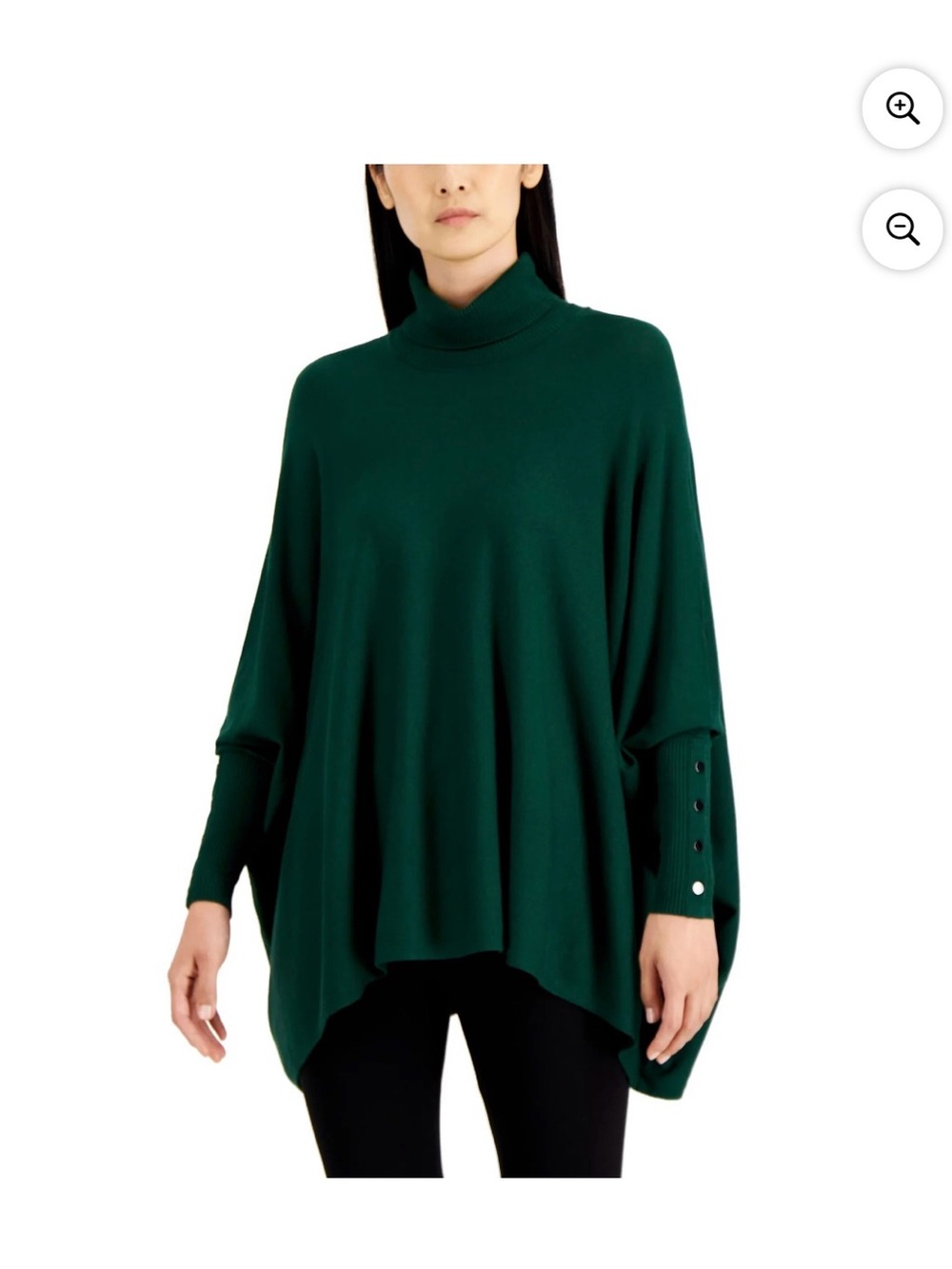 Women’s Alfani Turtleneck Ponch Sweater Cedar Balsam Green